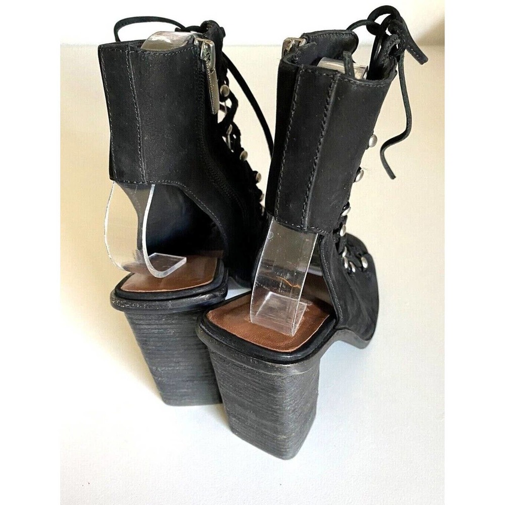 Mercer Edit Str8up Block Heel Sandal Bootie Black… - image 4